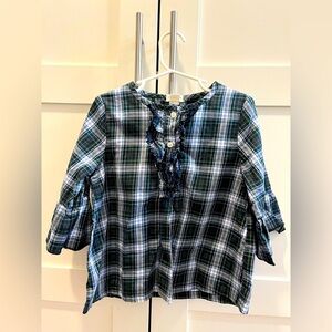 J. Crew holiday blouse in size S (6-7)